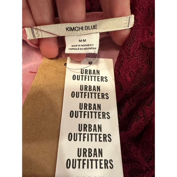 Kimchi Blue Urban Outfitters Pink Floral Mini Dress Medium NWT - Picture 7 of 15